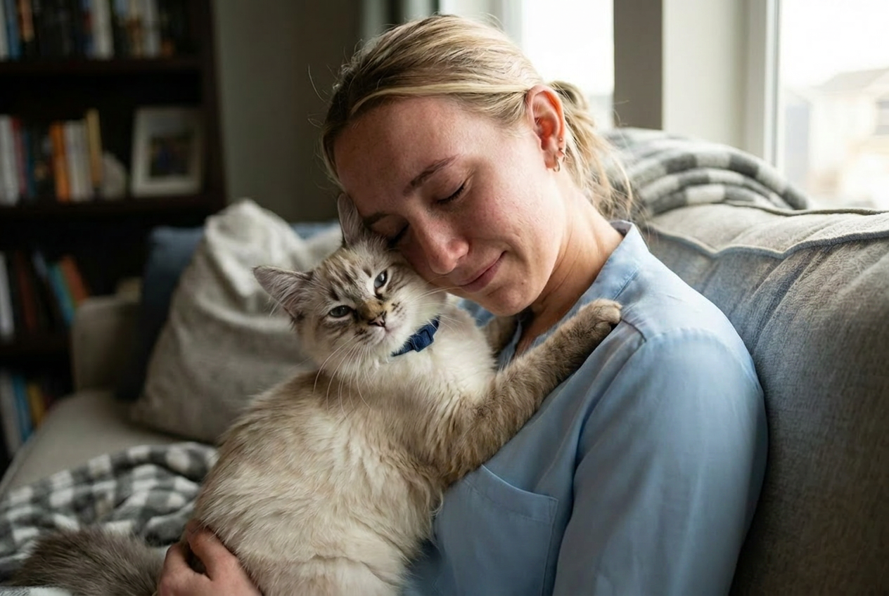 A cat that's an emotional support cat