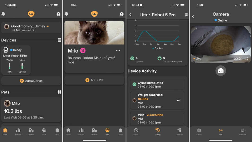 Litter Robot 5 Pro App Screenshots